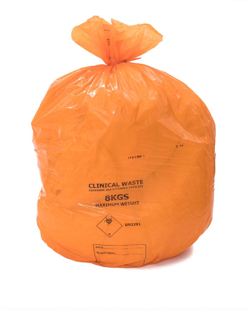 Orange Clinical Waste Bag