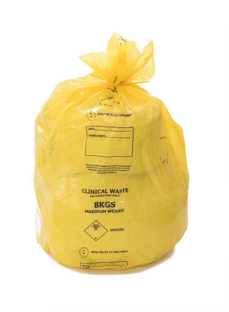 Yellow Clinical Waste Bag