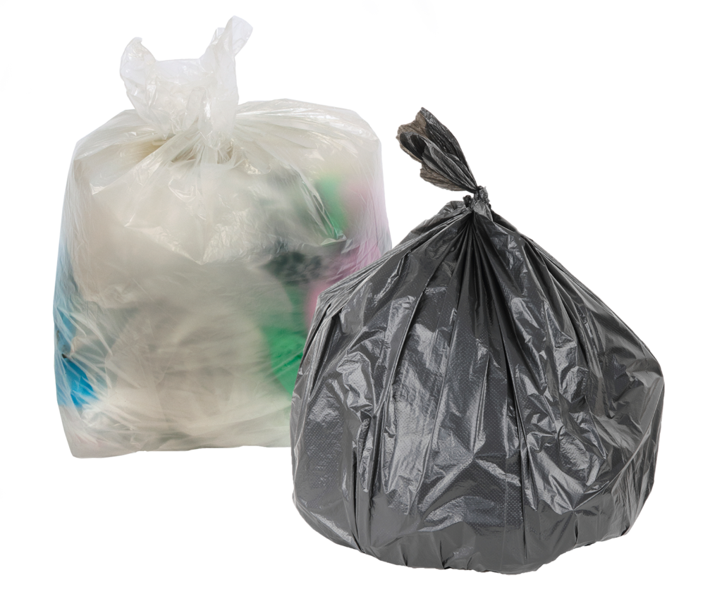 Natural and Black Refuse Sacks Available from Cromwell Polythene