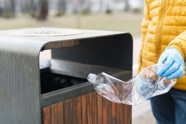 Crush your bottles before you recycling to help with the process