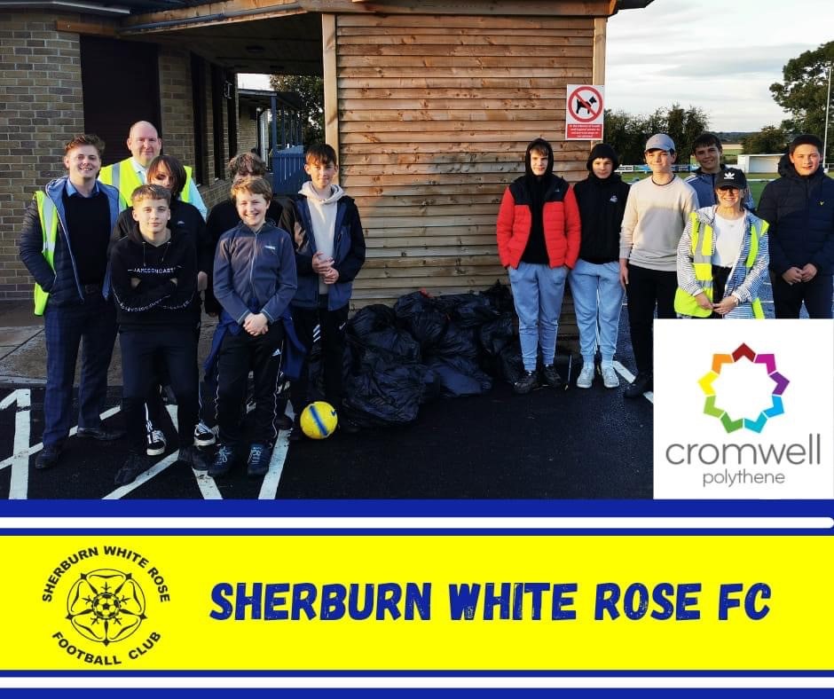 Cromwell Polythene Litter Pick with Sherburn White Rose Football Team