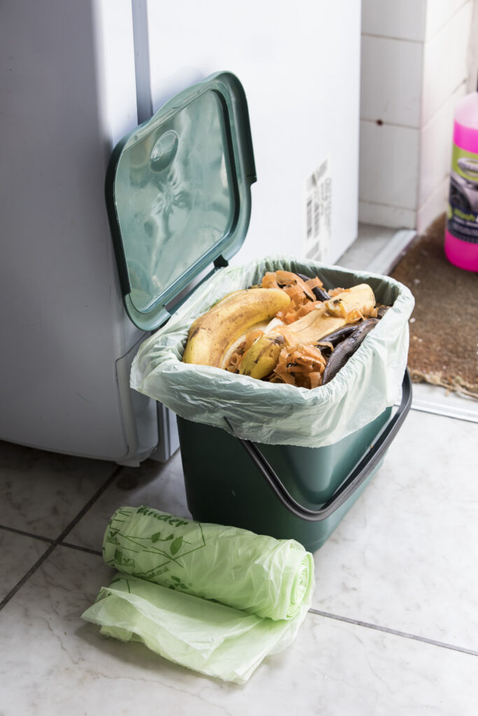 10L food caddy with compostable liner