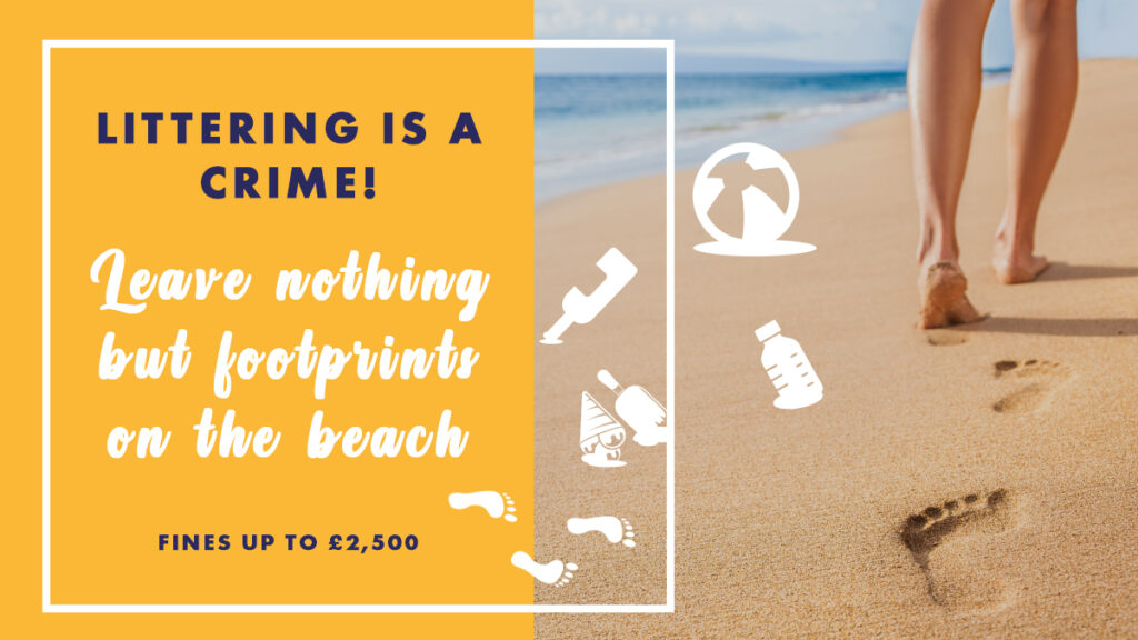 Anti-beach litter social media post- free to download and use from Cromwell