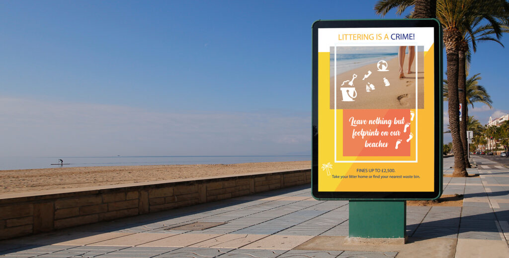 Free Anti-litter poster for beaches and coastal areas - download from Cromwell