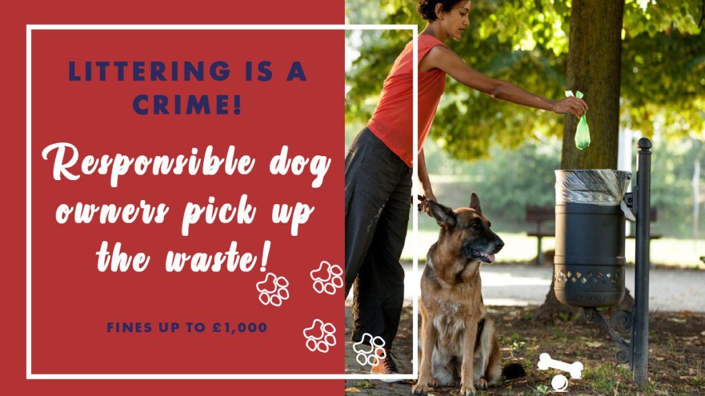 Social Media - Dog waste anti-litter poster - 01977 686868