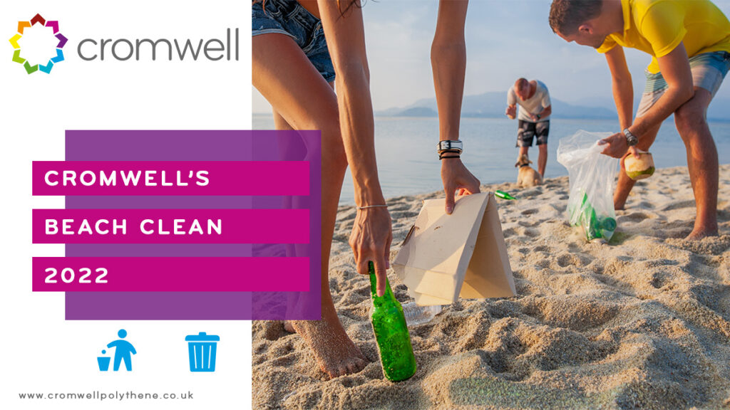 Cromwell Polythene carry out their annual beach clean at Filey beach, North Yorkshire