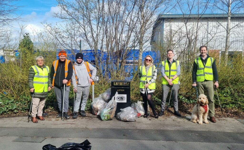 Collecting litter for the GB Spring Clean - 16 bags collected