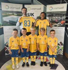 Cromwell are proud to support the under 7's Sherburn White Rose Football team!