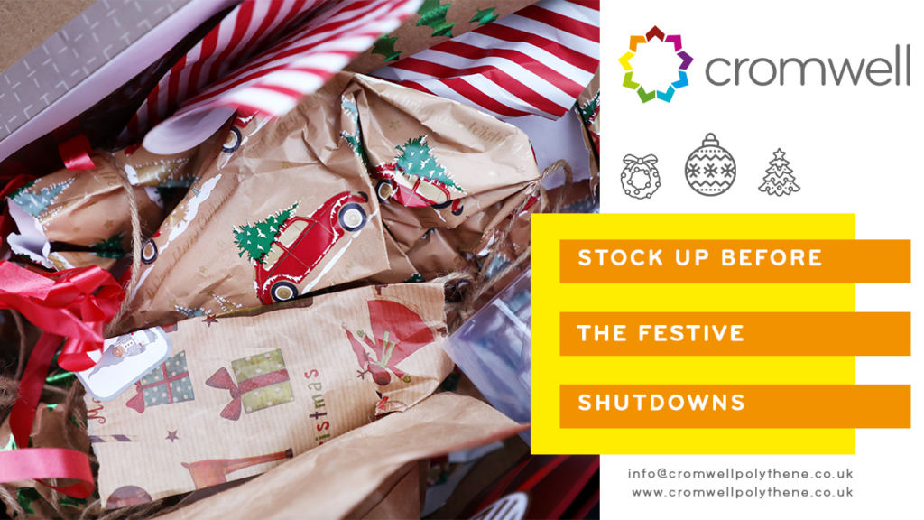 Stock up before festive shutdowns with Cromwell - get all your waste management needs in time for Christmas