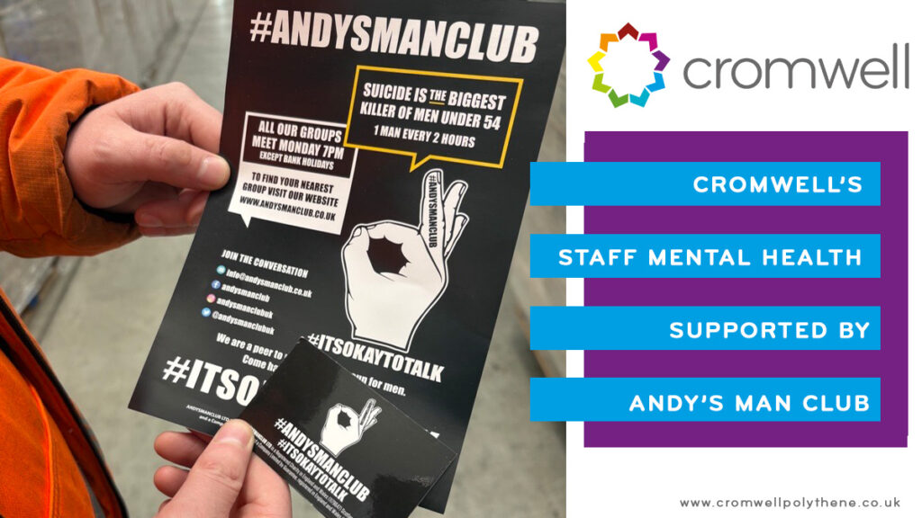 Andy's Man Club - Cromwell Supports Staffs Mental Health with the support of Andy's Man Club