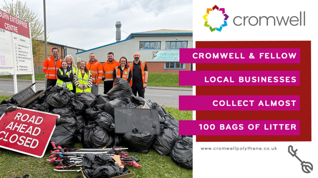 Cromwell and fellow businesses join forces to tackle littler collecting almost 100 bags
