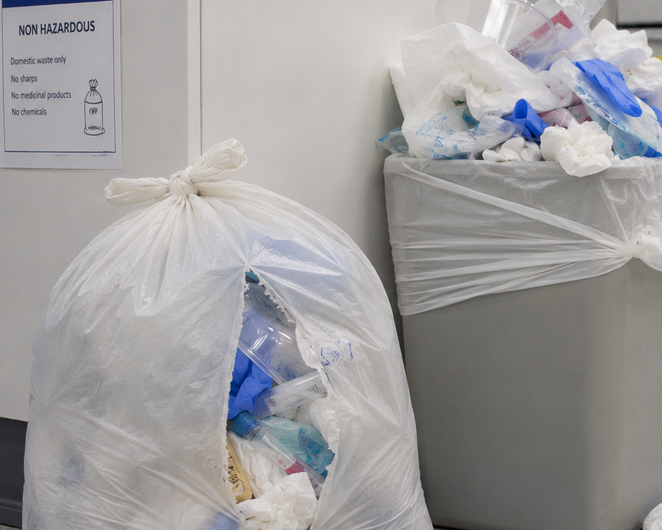 Bag Mistakes made in the NHS - Using the wrong size or capacity bags can cause serious issues - Cromwell can help - 01977 686868